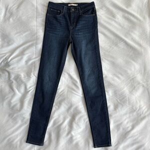 Levi’s 720 High-Rise Super Skinny Jeans – Size 28, Dark Wash